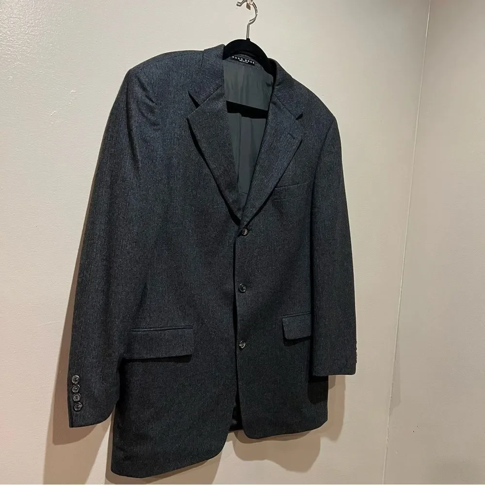 HUGO BOSS Cashmere Wool 3 Button Blazer Size 44T